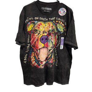 Colorful Dog Graphic T-Shirt NWT 3D Tees Cotton Sz 2XL